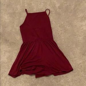 Hollister High-neck maroon romper